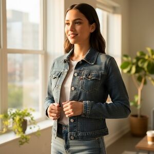 Levis Perfectly Faded Jean Jacket Red Tap